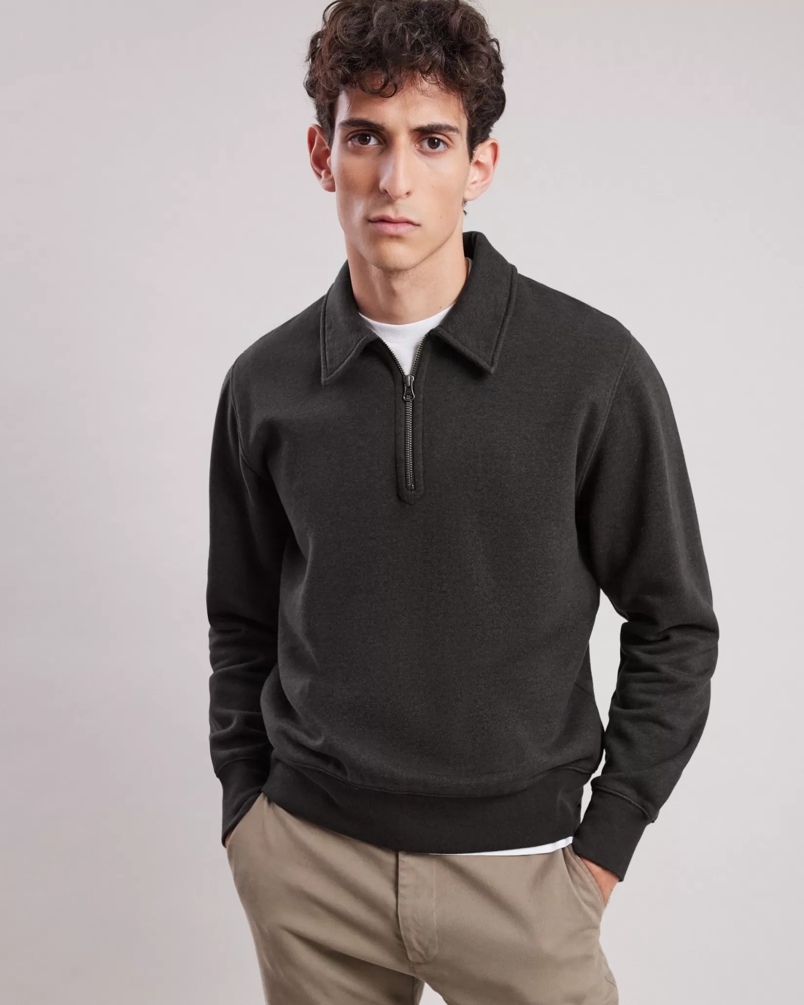 Hartford Knitwear<Polo Zipper Sweatshirt