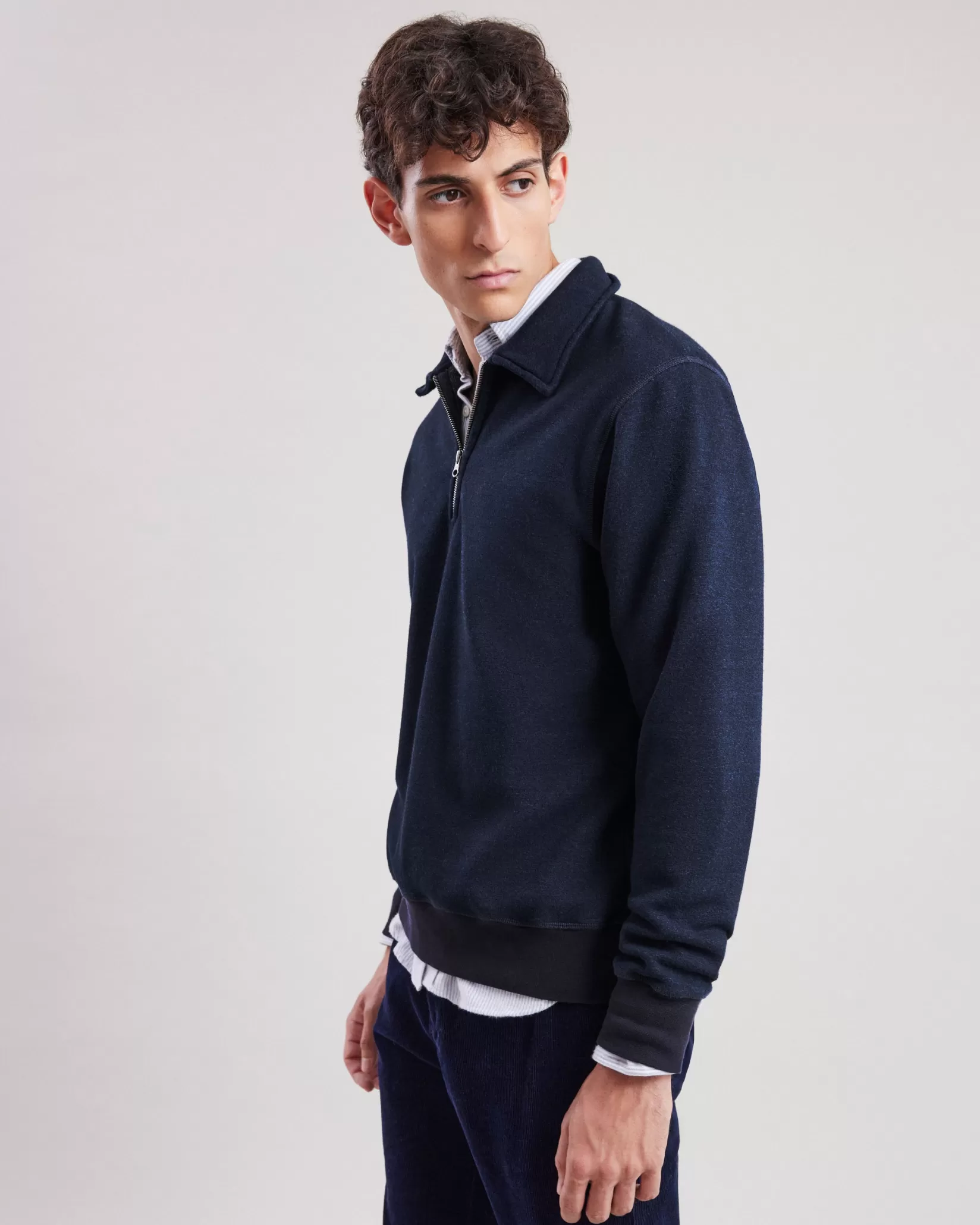 Hartford Knitwear<Polo Zipper Sweatshirt