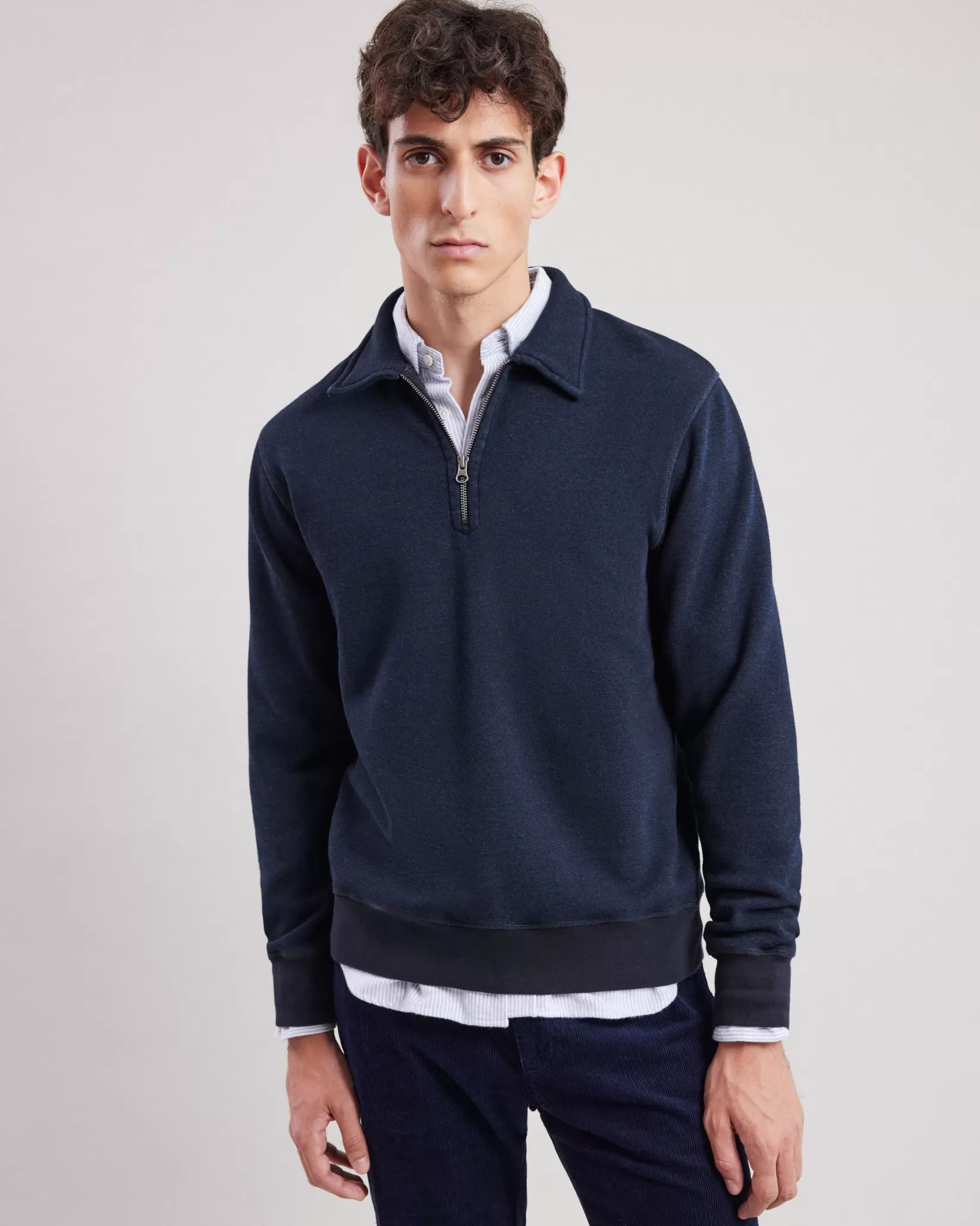 Hartford Knitwear<Polo Zipper Sweatshirt