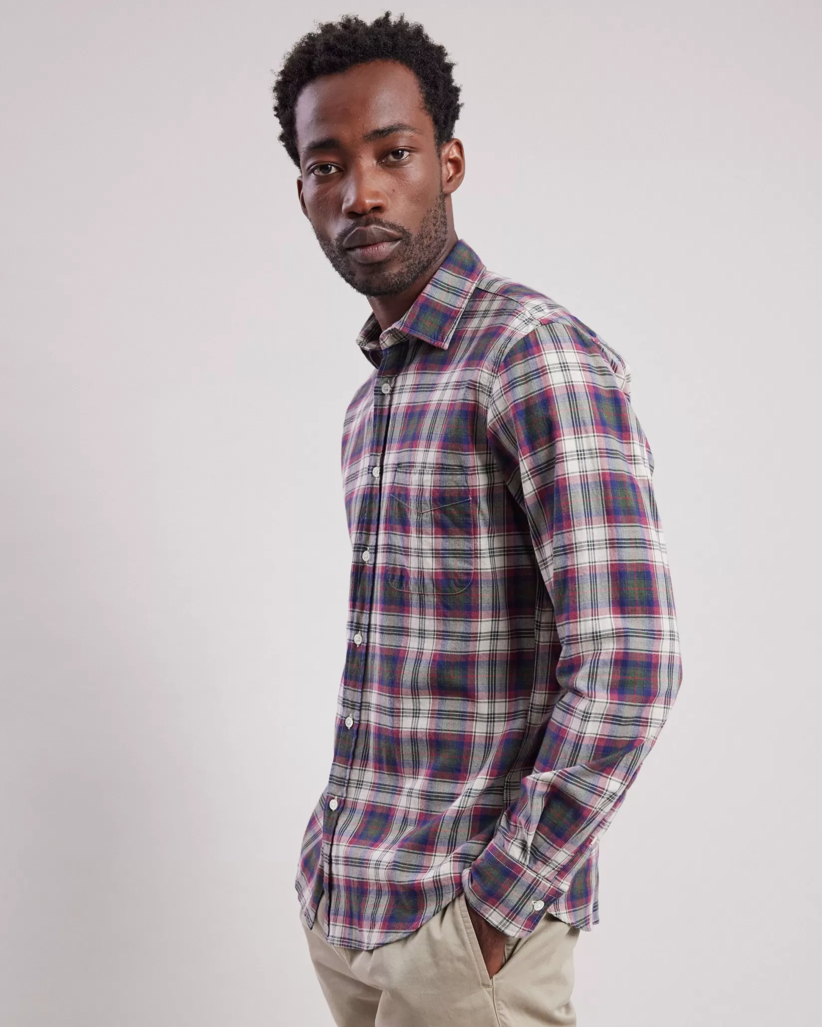 Hartford Slim-Fit Shirts | Flannel Shirts<Storm Shirt