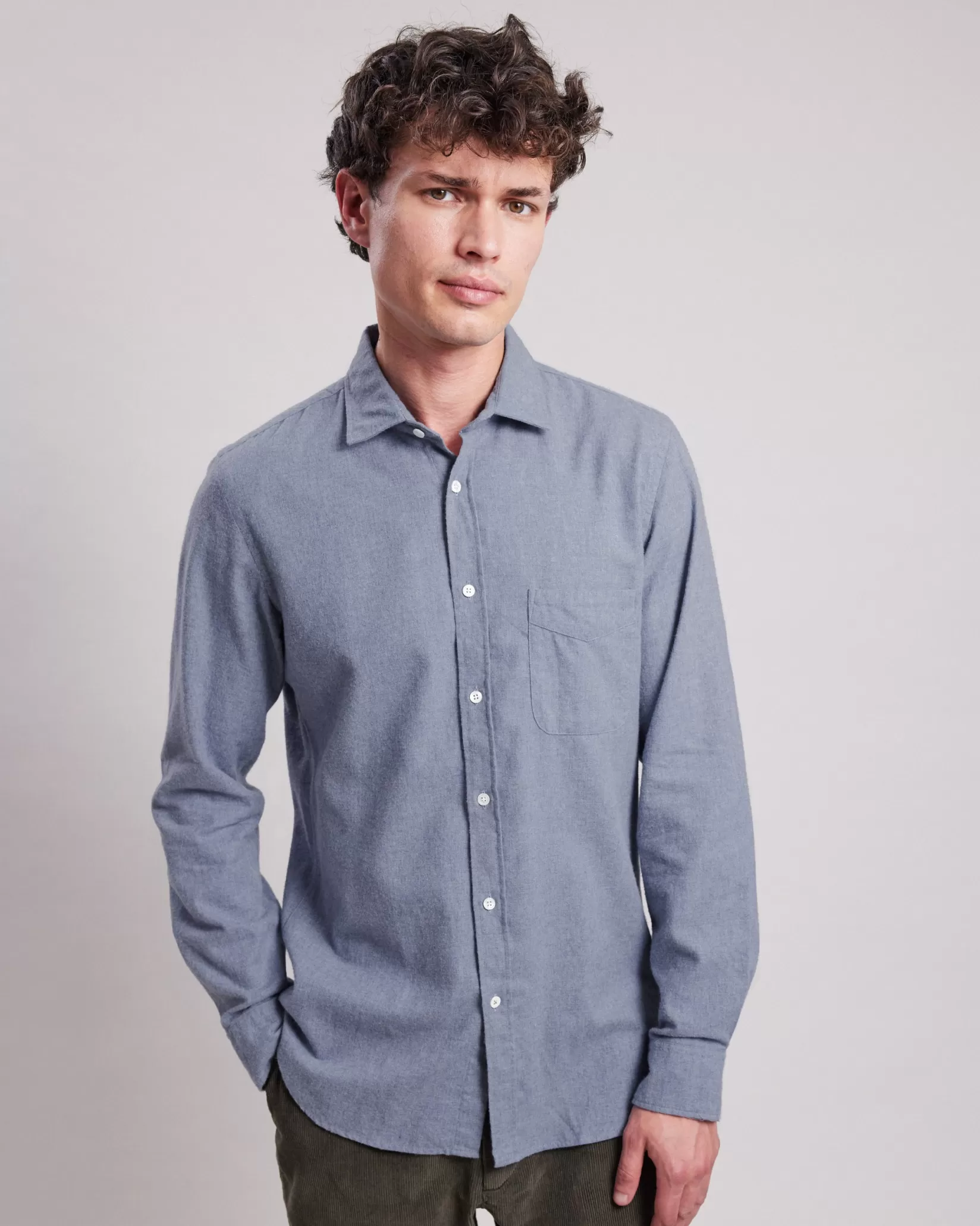 Hartford Slim-Fit Shirts | Flannel Shirts<Storm Shirt