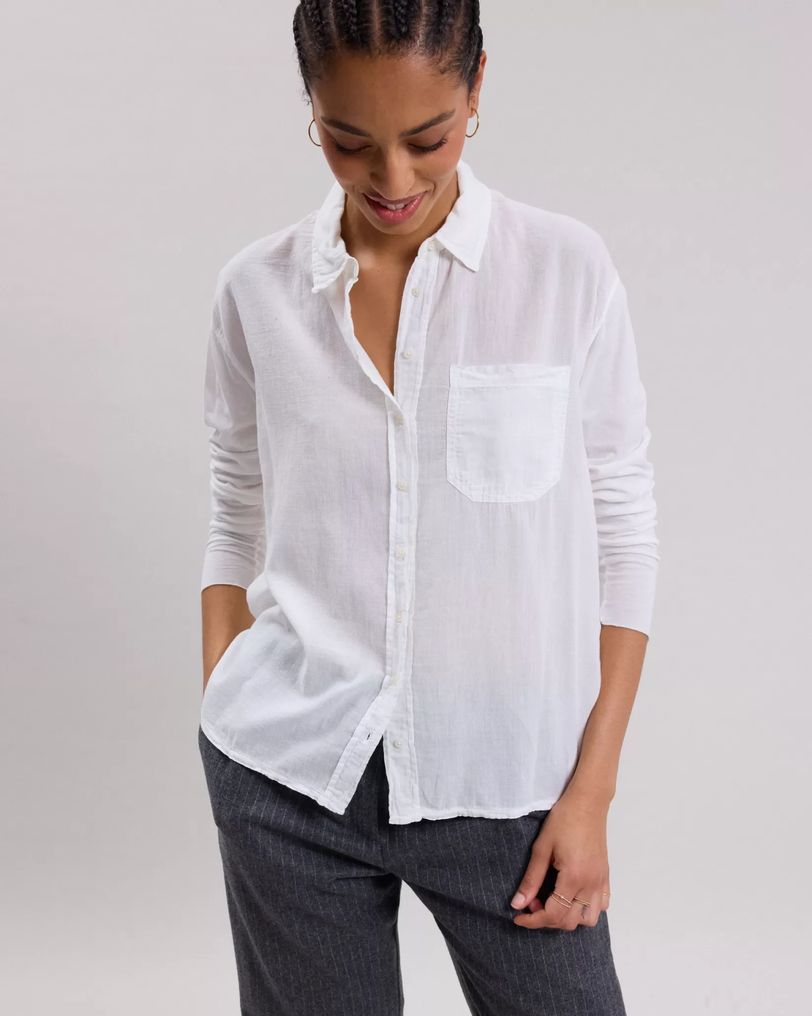 Women Hartford Double-Fabric Cotton Shirts | Shirts & Tops<Tallez Shirt