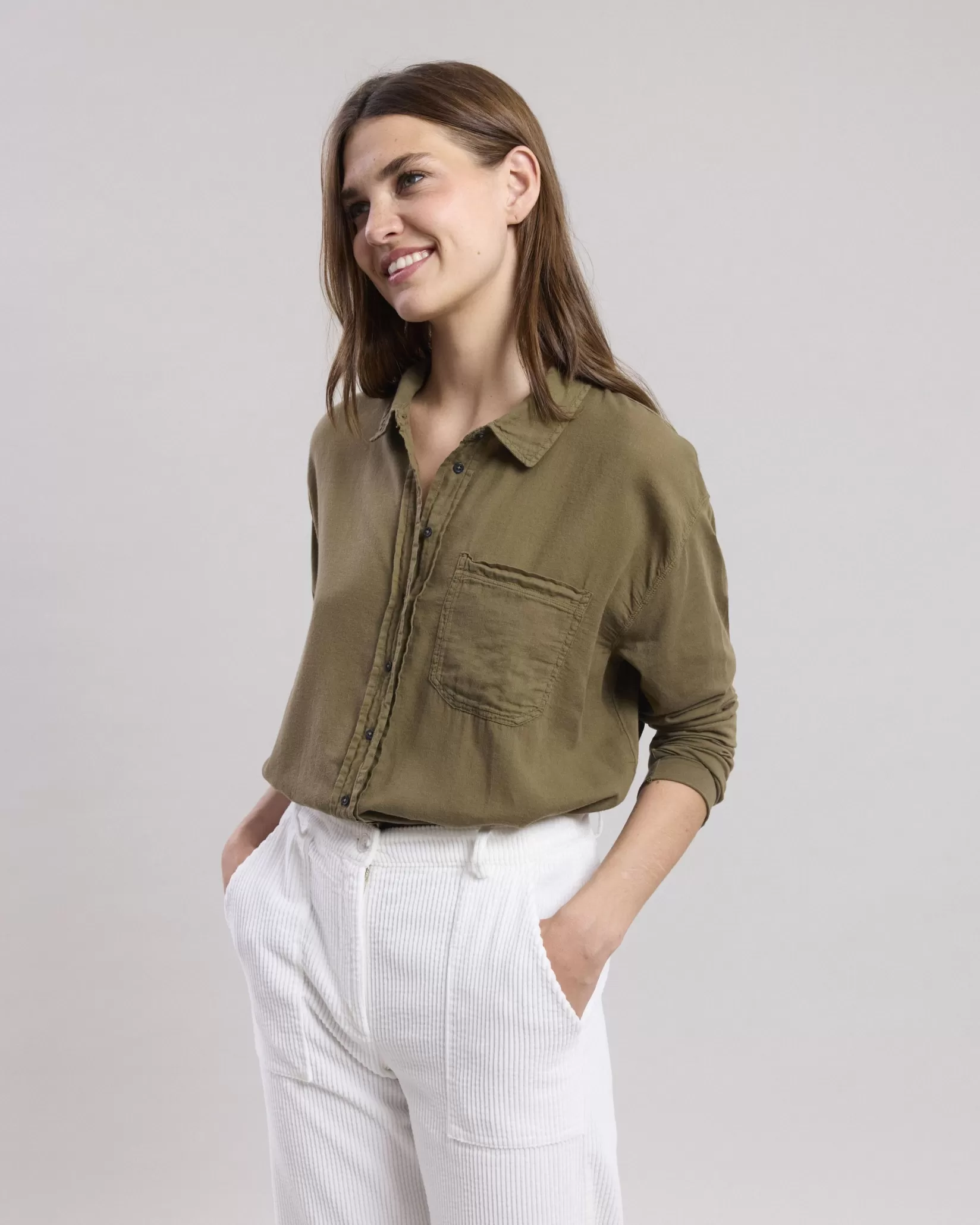 Women Hartford Double-Fabric Cotton Shirts | Shirts & Tops<Tallez Shirt