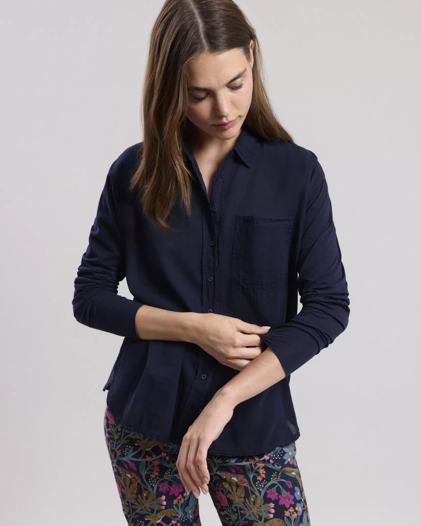 Women Hartford Double-Fabric Cotton Shirts | Shirts & Tops<Tallez Shirt