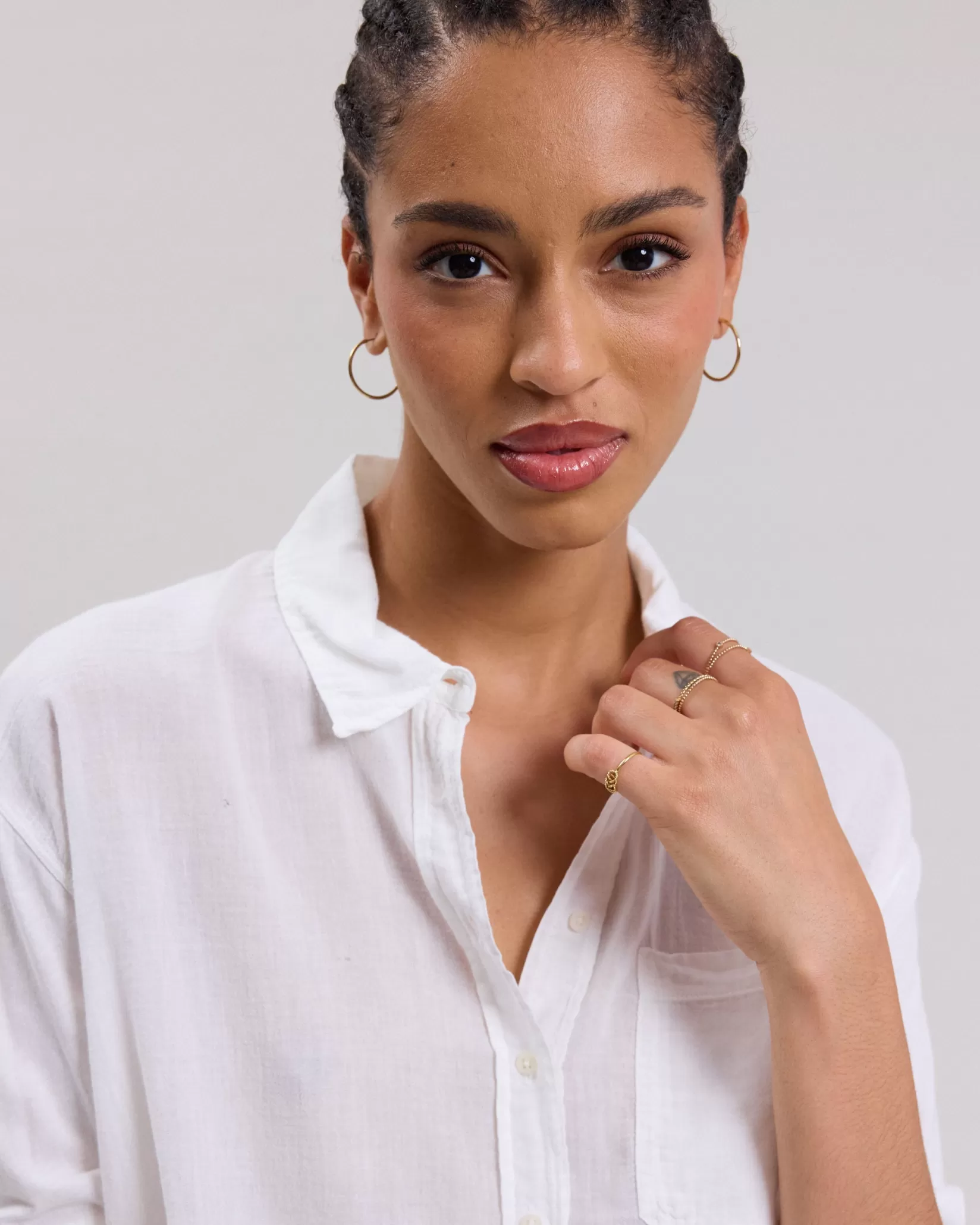 Women Hartford Double-Fabric Cotton Shirts | Shirts & Tops<Tallez Shirt